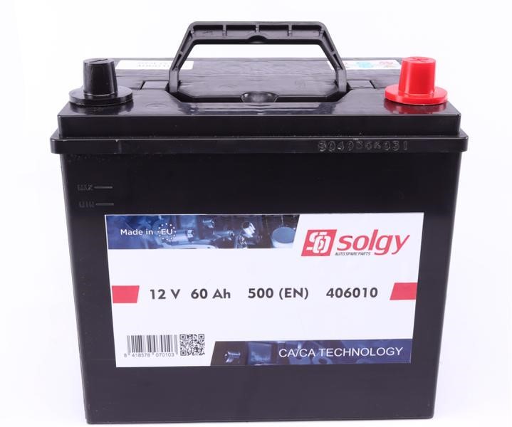 Solgy 406010 Battery Solgy 12V 60AH 500A(EN) R+ 406010