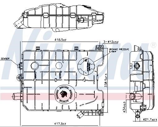 Nissens Expansion tank – price [object Object] PLN
