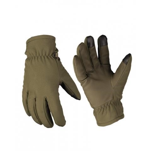 Mil-tec 12521301-XXL Soft Shell olive gloves, XXL 12521301XXL