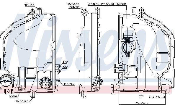 Nissens Expansion tank – price [object Object] PLN