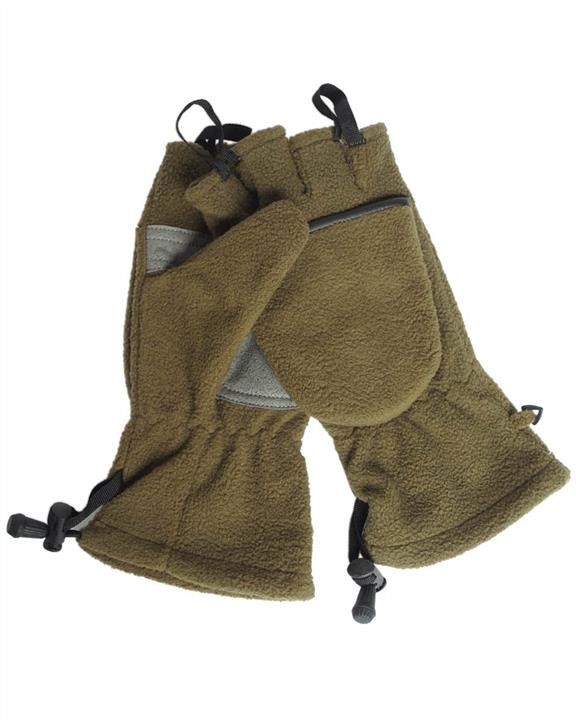 Mil-tec 12546001-L/XL Fleece gloves with flap olive, L/XL 12546001LXL