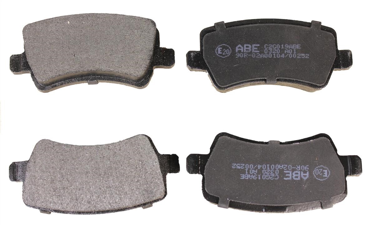 ABE C2G019ABE Rear disc brake pads, set C2G019ABE