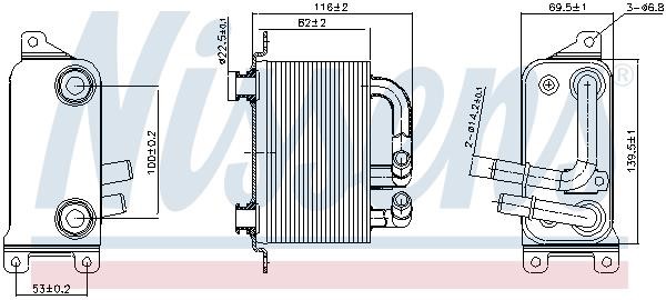 Oil cooler Nissens 90833