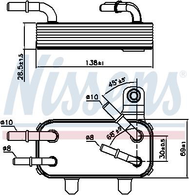 Oil cooler Nissens 90951