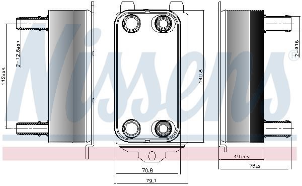 Oil cooler Nissens 91116