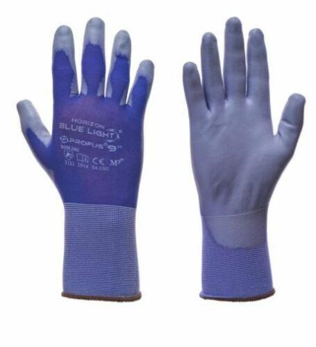 Profitool 0XREK1033/M Protective gloves 8/M nylon/polyurethane, blue with gray 0XREK1033M