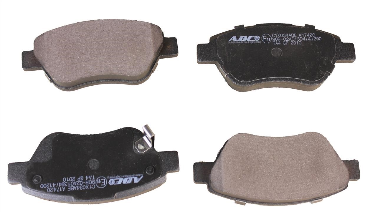 ABE C1X034ABE Front disc brake pads, set C1X034ABE