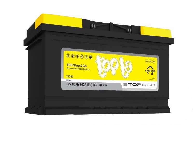 Topla 112080 Battery Topla EFB Stop&Go 12V 80AH 760A(EN) R+ 112080