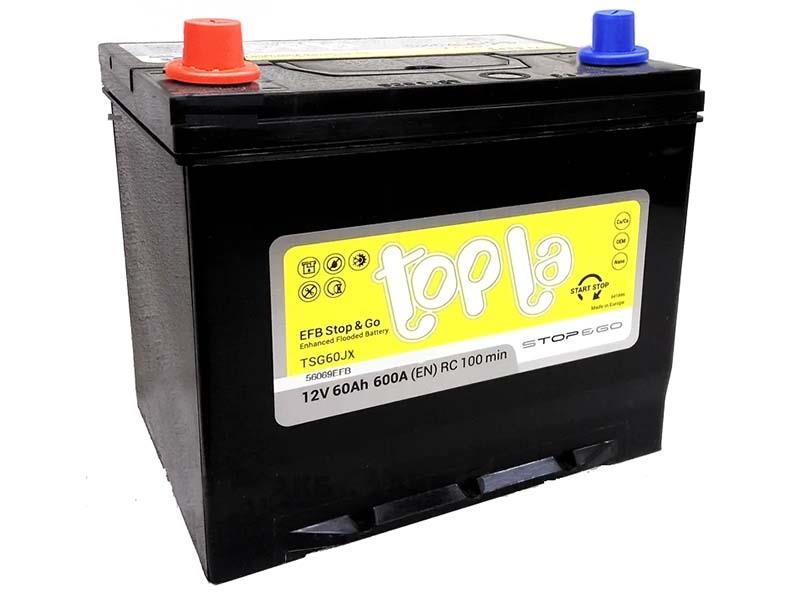 Topla 112160 Battery Topla EFB Stop&Go 12V 60AH 600A(EN) L+ 112160
