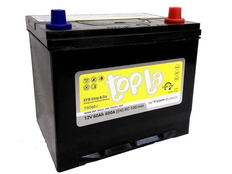 Topla 112260 Battery Topla EFB Stop&Go 12V 60AH 600A(EN) R+ 112260