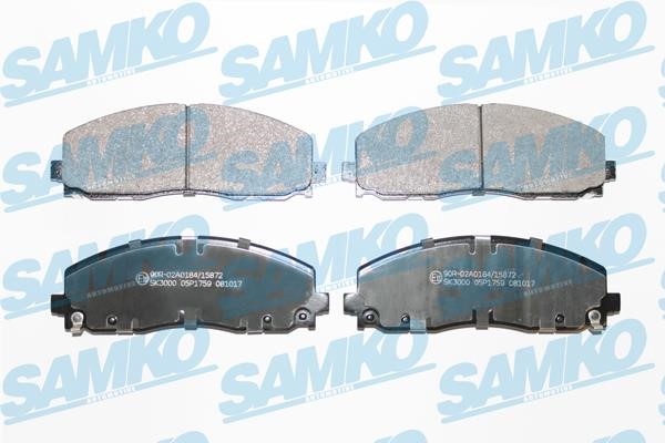 Samko 5SP1759 Brake Pad Set, disc brake 5SP1759