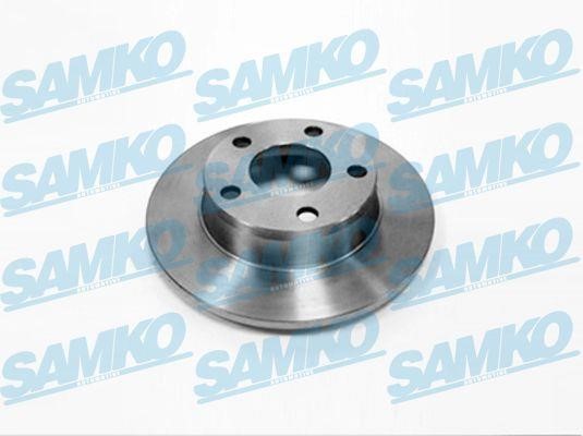 Samko A1601P Rear brake disc, non-ventilated A1601P