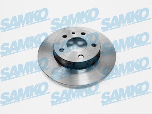 Samko A2251P Rear brake disc, non-ventilated A2251P