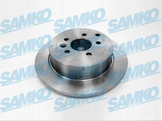 Samko A4009P Rear brake disc, non-ventilated A4009P