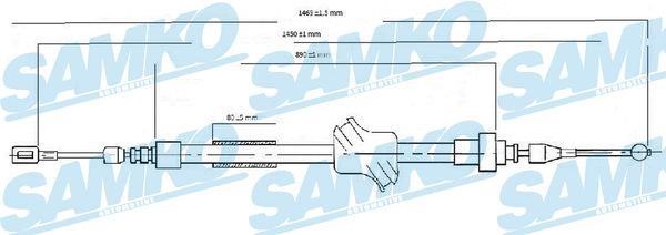 Samko C0034B Cable Pull, parking brake C0034B