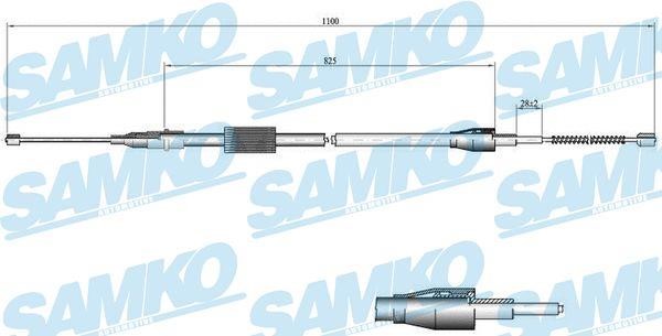 Samko C0035B Cable Pull, parking brake C0035B