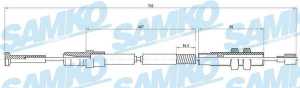 Samko C0038C Clutch cable C0038C