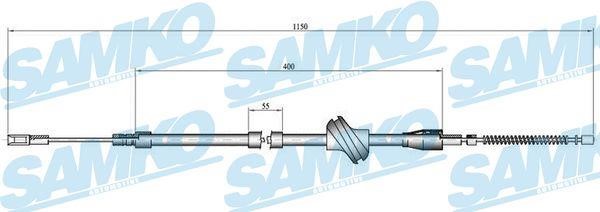 Samko C0046B Cable Pull, parking brake C0046B