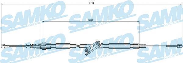 Samko C0048B Cable Pull, parking brake C0048B