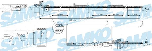 Samko C0048C Clutch cable C0048C