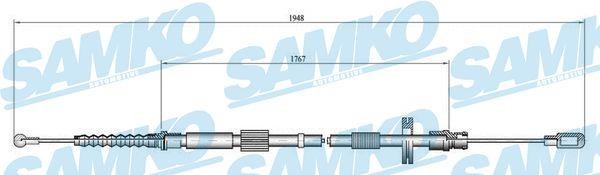 Samko C0050B Cable Pull, parking brake C0050B
