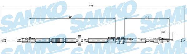 Samko C0052B Cable Pull, parking brake C0052B