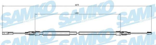 Samko C0059B Cable Pull, parking brake C0059B
