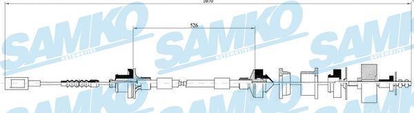 Samko C0061C Clutch cable C0061C