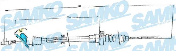 Samko C0066C Clutch cable C0066C