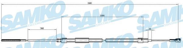Samko C0070B Cable Pull, parking brake C0070B