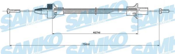Samko C0076C Clutch cable C0076C