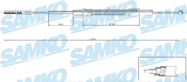 Samko C0078B Cable Pull, parking brake C0078B