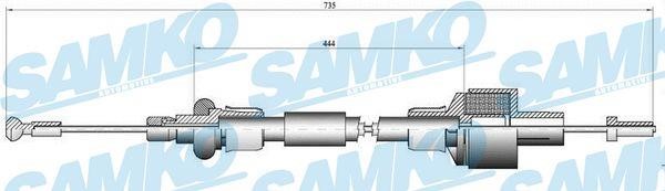 Samko C0080C Clutch cable C0080C