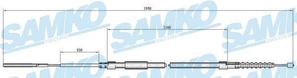 Samko C0083B Cable Pull, parking brake C0083B