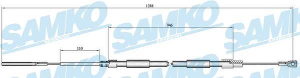 Samko C0085B Cable Pull, parking brake C0085B