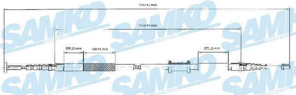 Samko C0086B Cable Pull, parking brake C0086B