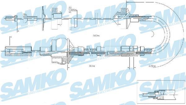 Samko C0012C Clutch cable C0012C