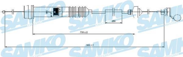 Samko C0013C Clutch cable C0013C