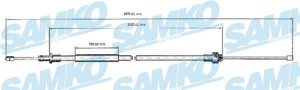 Samko C0092B Cable Pull, parking brake C0092B