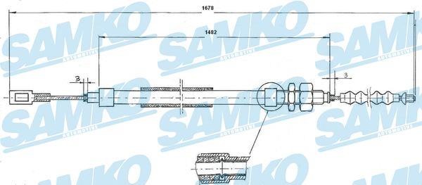 Samko C0095B Cable Pull, parking brake C0095B