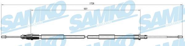 Samko C0097B Cable Pull, parking brake C0097B