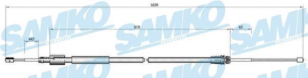 Samko C0098B Cable Pull, parking brake C0098B