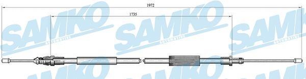 Samko C0107B Cable Pull, parking brake C0107B
