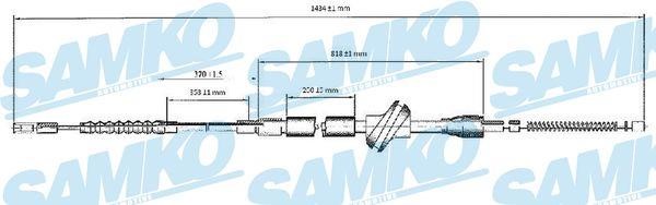 Samko C0032B Cable Pull, parking brake C0032B