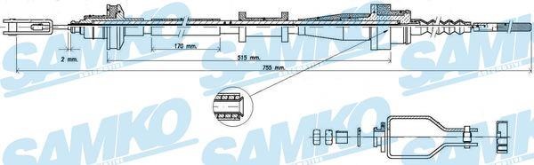 Samko C0112C Clutch cable C0112C