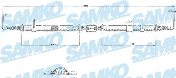 Samko C0141B Cable Pull, parking brake C0141B