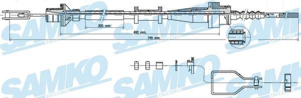 Samko C0117C Clutch cable C0117C