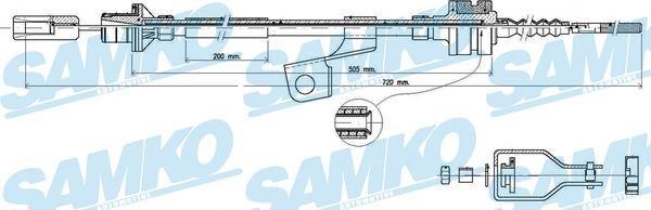 Samko C0118C Clutch cable C0118C
