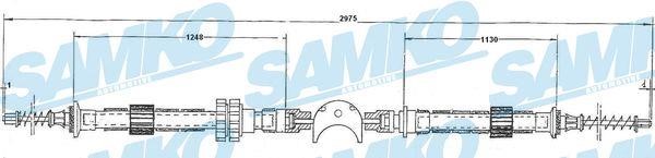 Samko C0145B Cable Pull, parking brake C0145B