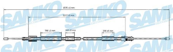 Samko C0119B Cable Pull, parking brake C0119B